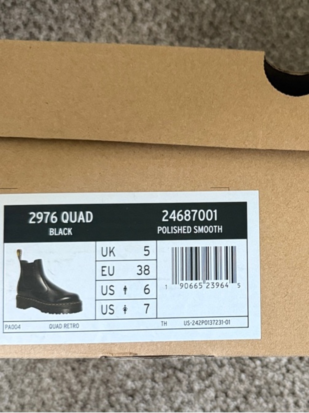 Dr. Martens Black 2976 Quad Chelsea Platform Leather Boots